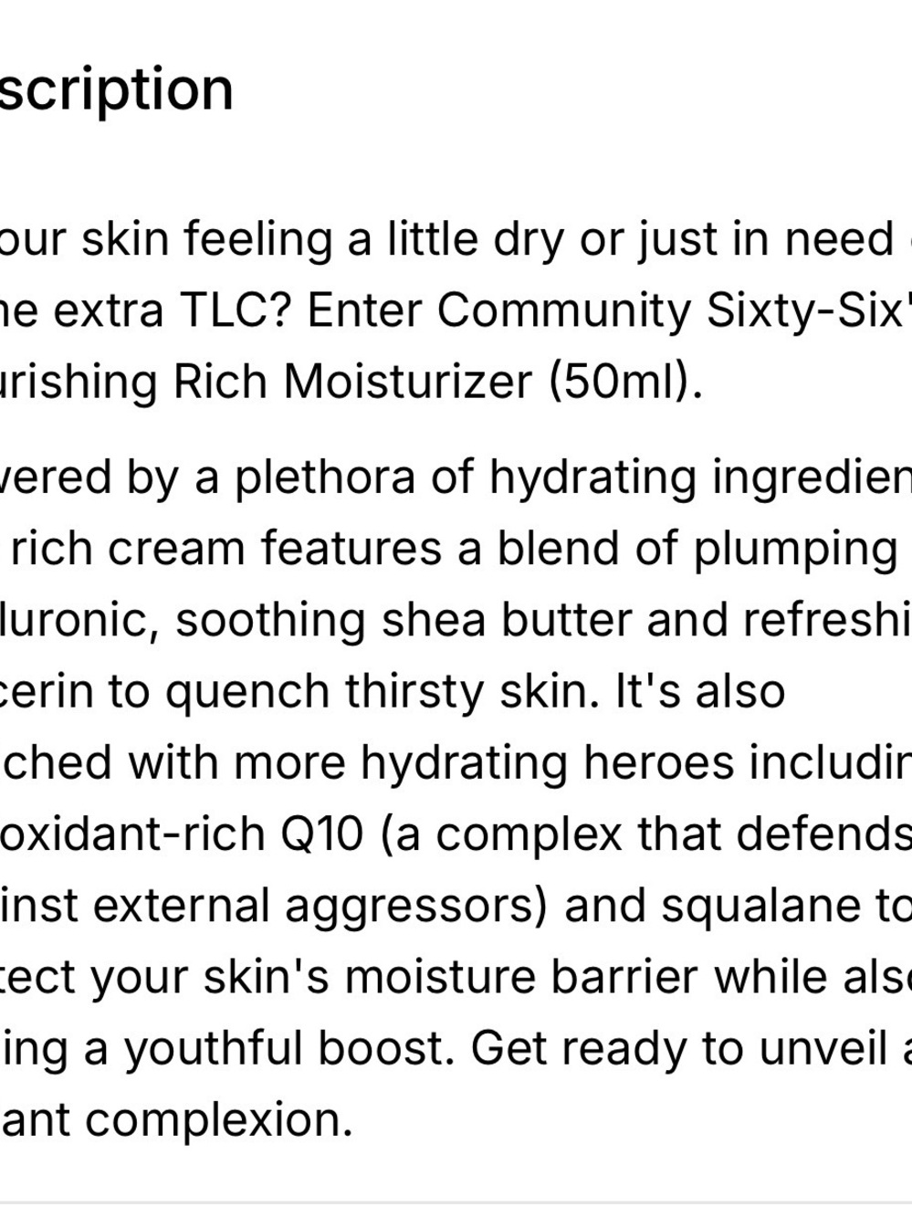 Community Sixty Six Nourishing Rich Moisturizer - Cream - Picture 2 of 7